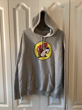 Buc-ee’s Adult Great Logo Hooded Pocket Sweatshirt Sz Large -IEC